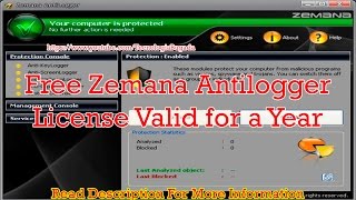 Zemana Antilogger Free License Key [upl. by Aluap]