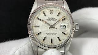 Rolex 16014 Datejust 1981 Cal 3035 Linen Dial [upl. by Yelena929]