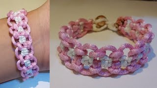 Macrame braceletdiy bracelethow to make handmade bracelet with macramehow to make easy bracelet [upl. by Latona929]