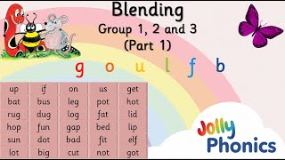 Jolly Phonics Blending Group 1 2 and 3  Vocabulary and their usage in sentences [upl. by Apicella]