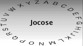 SAT Vocabulary Words and Definitions — Jocose [upl. by Eivod]