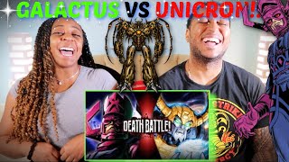 Death Battle quotGalactus VS Unicron Marvel Comics VS Transformersquot REACTION [upl. by Eseret]