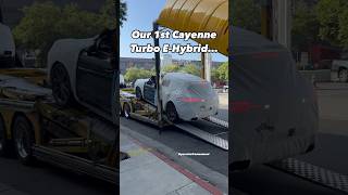 Our 1st Cayenne Turbo EHybrid is here…Police escort…🚓cayennecoupe porschecayenne cayenneturbo [upl. by Hills]