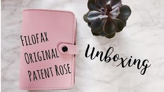 Unboxing Filofax Original Rose Patent  New In  Ausgepackt  planenaufpapier [upl. by Cooke]