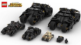 LEGO Batmobile Tumbler Six6 sets comparison and Speed Build [upl. by Aihsotal619]