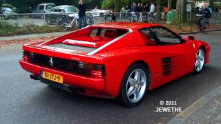 Ferrari Testarossa Extremely LOUD Revs and Acceleration  Droomrit voor het leven 2011 Full HD [upl. by Ahsiekal]