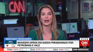 Ibovespa opera em queda pressionado por Petrobras e Vale  CNN MERCADO  27072023 [upl. by Aneehs]