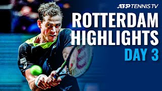 Pospisil Stuns Medvedev AugerAliassime and Monfils Advance  Rotterdam Day 3 Highlights [upl. by Ahsenre]