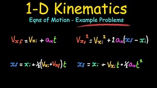 1D Kinematics  Example Problems Eqns of Motion [upl. by Rhodie]