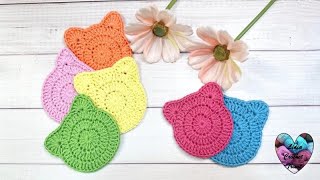 CADEAU PARFAIT EN  D1 HEURE CHATS SOUS VERRE TUTORIEL CROCHET crochet tutocrochet tuto cats [upl. by Rogergcam]