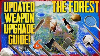 ULTIMATE WEAPON UPGRADES GUIDE PS4 amp PC  The Forest [upl. by Pharaoh]