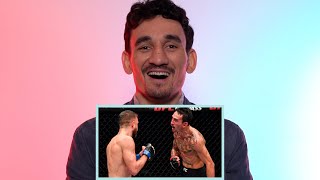 Max Holloway Reacts to His Calvin Kattar Fight Highlights  Im the Best Boxer in the UFC Baby [upl. by Itraa]