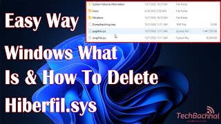 Delete Hiberfilsys File In Windows 11  2 Fix How To [upl. by Yeo]