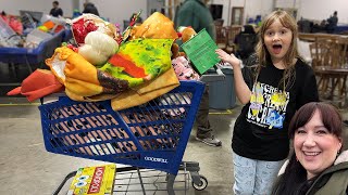 WE WENT CRAZY HUGE GOODWILL OUTLET HAUL Thrift With Me [upl. by Wye733]