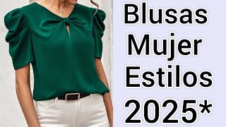 BLUSAS FEMENINAS 2025  MODERNAS BLUSAS  BLUSAS en TENDENCIA 2025 [upl. by Gurtner]