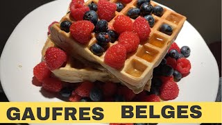 RECETTE DES GAUFRES 🧇 BELGES facile et rapiderecettedujour recettesimpleetrapide [upl. by Ddahc]