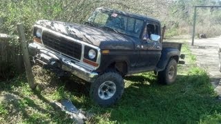 1978 F150 Build Part 1 05 super duty axle swap [upl. by Anawyt]