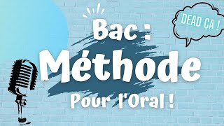 Comment faire pour réussir loral du BAC français  EAF [upl. by Inahpit]