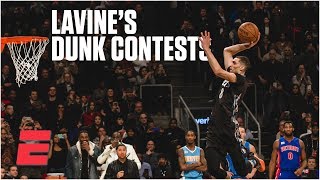 Zach LaVine wins 2015 amp 2016 NBA Slam Dunk Contests  NBA AllStar Highlights [upl. by Aizitel]