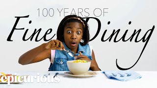 Kids Try 100 Years Of Fine Dining [upl. by Ahsinauj]