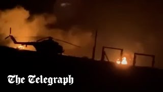 Ukraine strikes Russianoccupied airfields near Luhansk and Berdiansk [upl. by Chard]