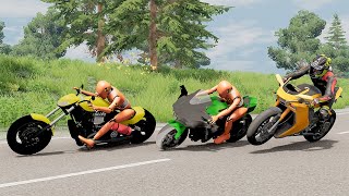 Motorbike Crashes 27  BeamNG DRIVE  SmashChan [upl. by Anomer512]