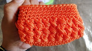 Monedero Tejido a Crochet en punto quotXquot [upl. by Anuhsal]