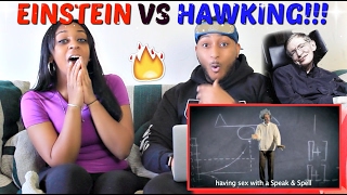 Epic Rap Battles of History quotEinstein vs Stephen Hawkingquot REACTION [upl. by Nilyahs714]