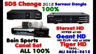 Renouvellement Serveur Dongle 100 Geant et Starsat et Tiger HD 2018 [upl. by Kcirevam]