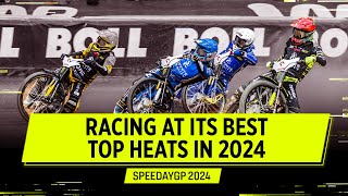 The Best of the Best 🔥 Top Heats in 2024  FIM Speedway Grand Prix [upl. by Ingrim]