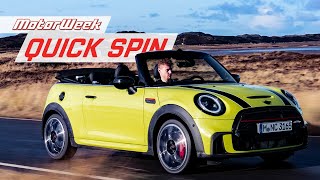 2021 Mini John Cooper Works Convertible  MotorWeek Quick Spin [upl. by Anhcar]