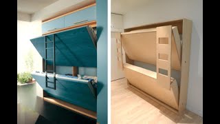 Amazing Space Saving Furniture Hidden In Wall 2 [upl. by Rist]