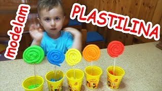 Plastilina Colorata pentru Copii Modelam Lollipop Plasticine for kids [upl. by Doble]