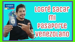 Como Obtuve mi Pasaporte Venezolano [upl. by Aleron]