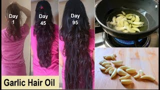 Homemade Garlic Hair Oil for Double Hair Growth  Garlic Hair Oil to get Long hair Stop hairfall [upl. by Nnarual]