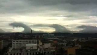 KelvinHelmholtz Wave Clouds Over Birmingham [upl. by Hinson551]