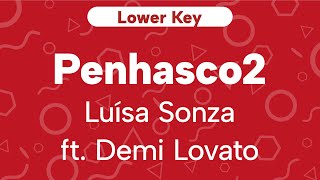 Karaoke Penhasco2  Luísa Sonza ft Demi Lovato  Lower Key Cover [upl. by Chan]