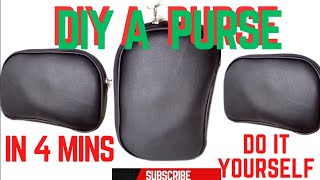 Easy to make Zipper Pouch Purse step by step sewing Tutorial diypurse [upl. by Cynth788]