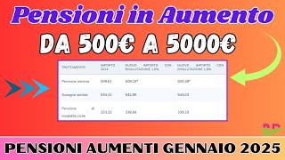 💰700 Euro ➜ 🔥 AUMENTI PENSIONI 16 ECCO I NUOVI IMPORTI 💸 TABELLA 🤑 [upl. by Hecker376]