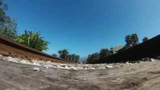 GoPro under Amtrak train at Carpinteria State Beach California [upl. by Pierre]