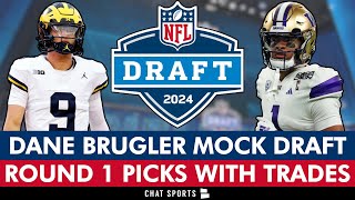 2024 NFL Mock Draft LOADED With Trades From The Athletic’s Dane Brugler  Round 1 Reaction [upl. by Alper374]