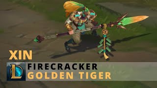 Firecracker Xin Golden Tiger Event Chroma  League of Legends [upl. by Akihsal]