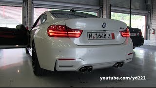 BMW M4 F82 and M3 F80  LOUD revving sounds [upl. by Nottirb]