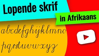 Lopende skrif ▶ leer lopende skrif kleinletters Afrikaanse woorde [upl. by Haggai887]