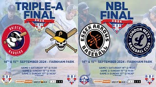 BBF Playoffs 2024  Saturday 14th September 2024  AAA Game 1 11am  NBL Game 1  230pm [upl. by Rebmetpes]