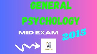 General Psychology midexam  Freshman mid exam [upl. by Alvera118]