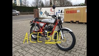 Skyteam Ace 50  Details Walkaround Retro Bike [upl. by Acino]