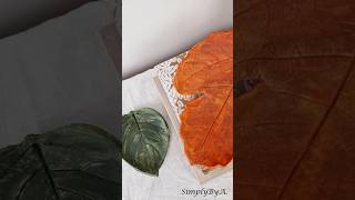 DIY CLAY LEAF DECORATIVE DISH shorts diyclaycreation autumndiydecor clayleaf falldecor [upl. by Aljan]