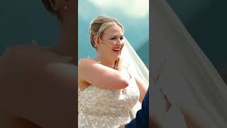 Watch Myk and Katie share a lighthearted moment during their vows  Banff Alberta Weddings amp beyond [upl. by Akenehs]