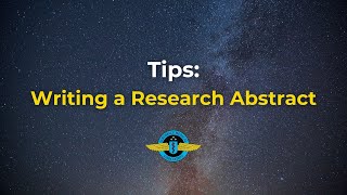 Tips Writing a Research Abstract [upl. by Aneej]